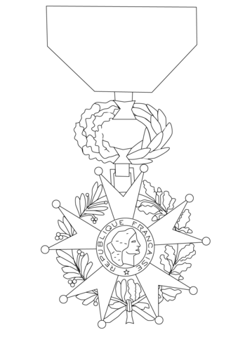 Medal Of The Legion Of Honor Coloring Page